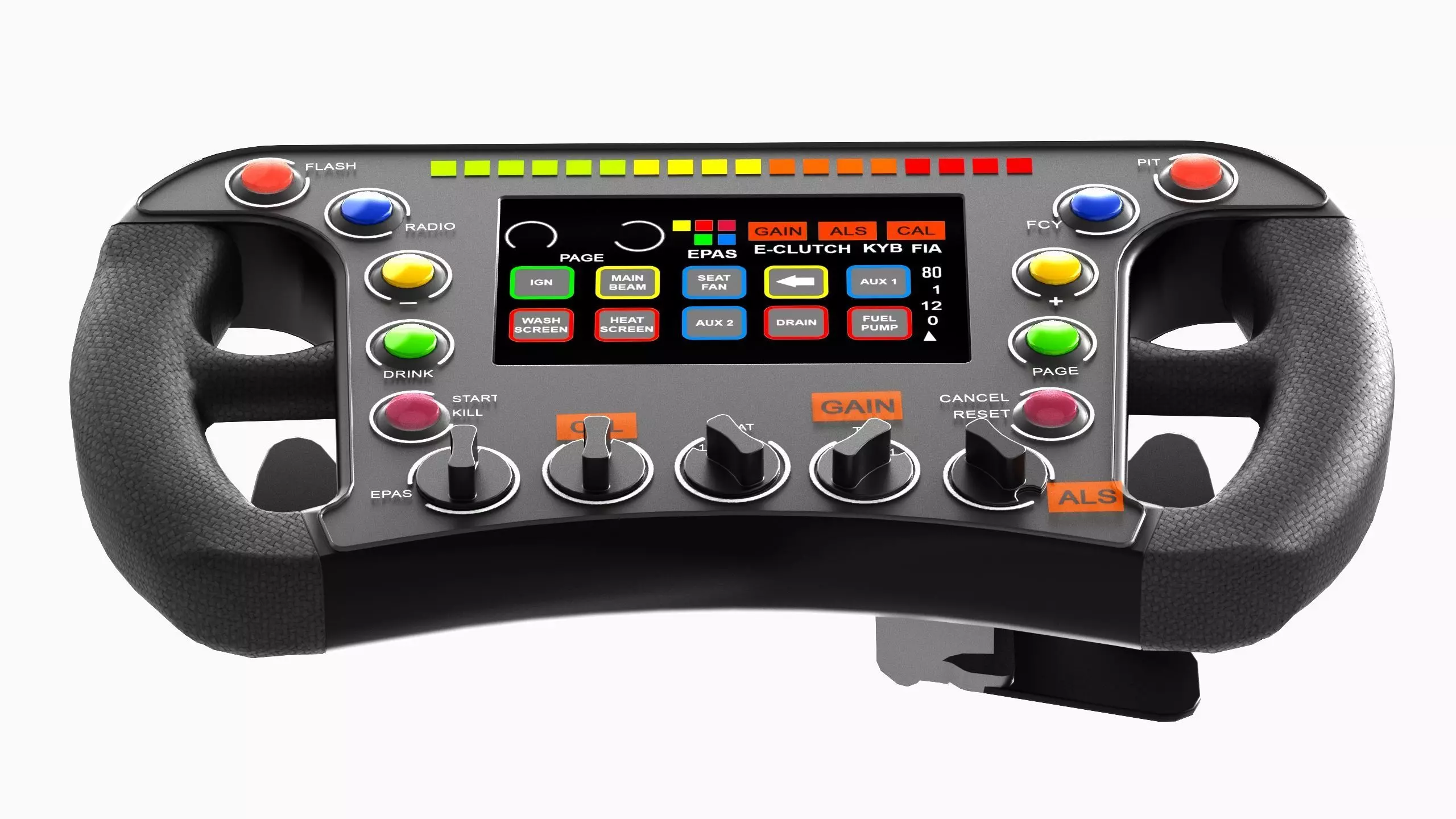 GT3 Racing Steering Wheel Low-poly 3D model_2