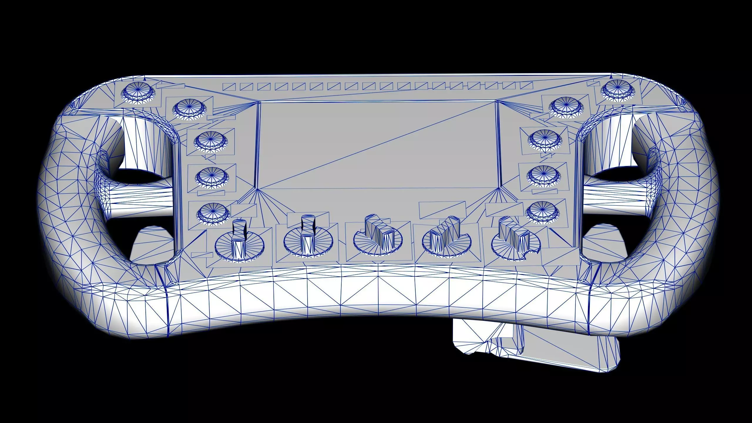 GT3 Racing Steering Wheel Low-poly 3D model_14
