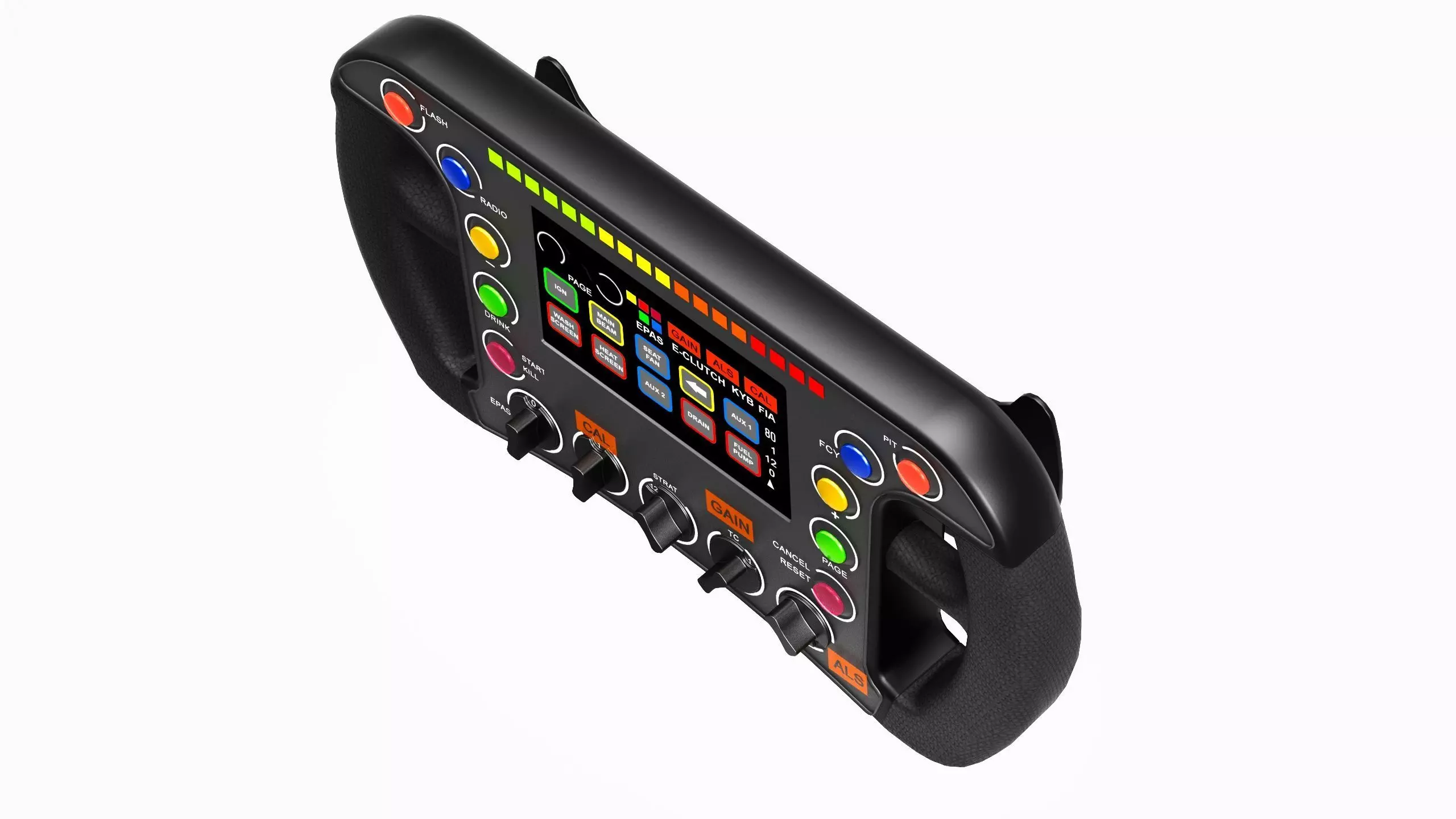 GT3 Racing Steering Wheel Low-poly 3D model_4