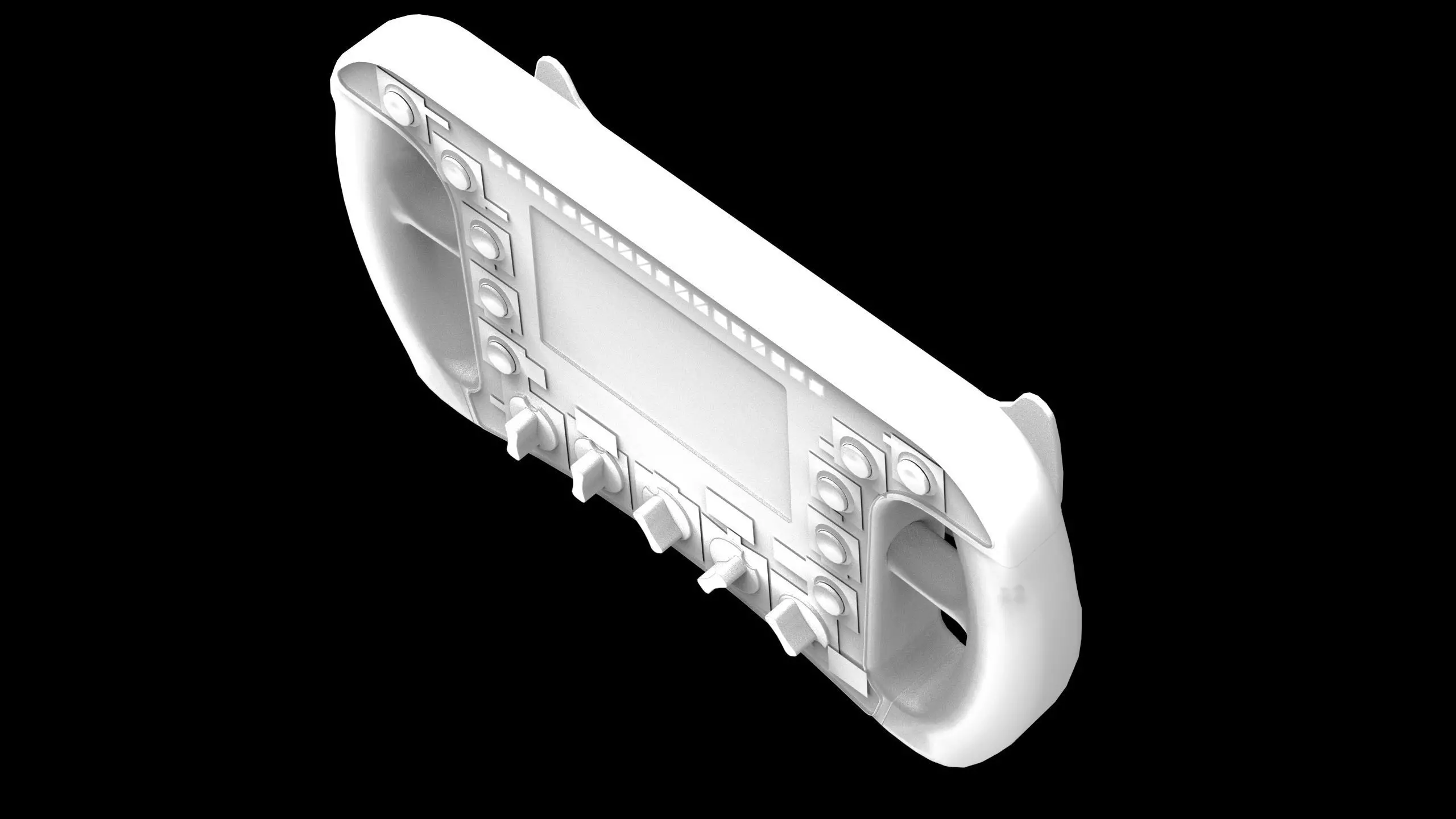 GT3 Racing Steering Wheel Low-poly 3D model_10