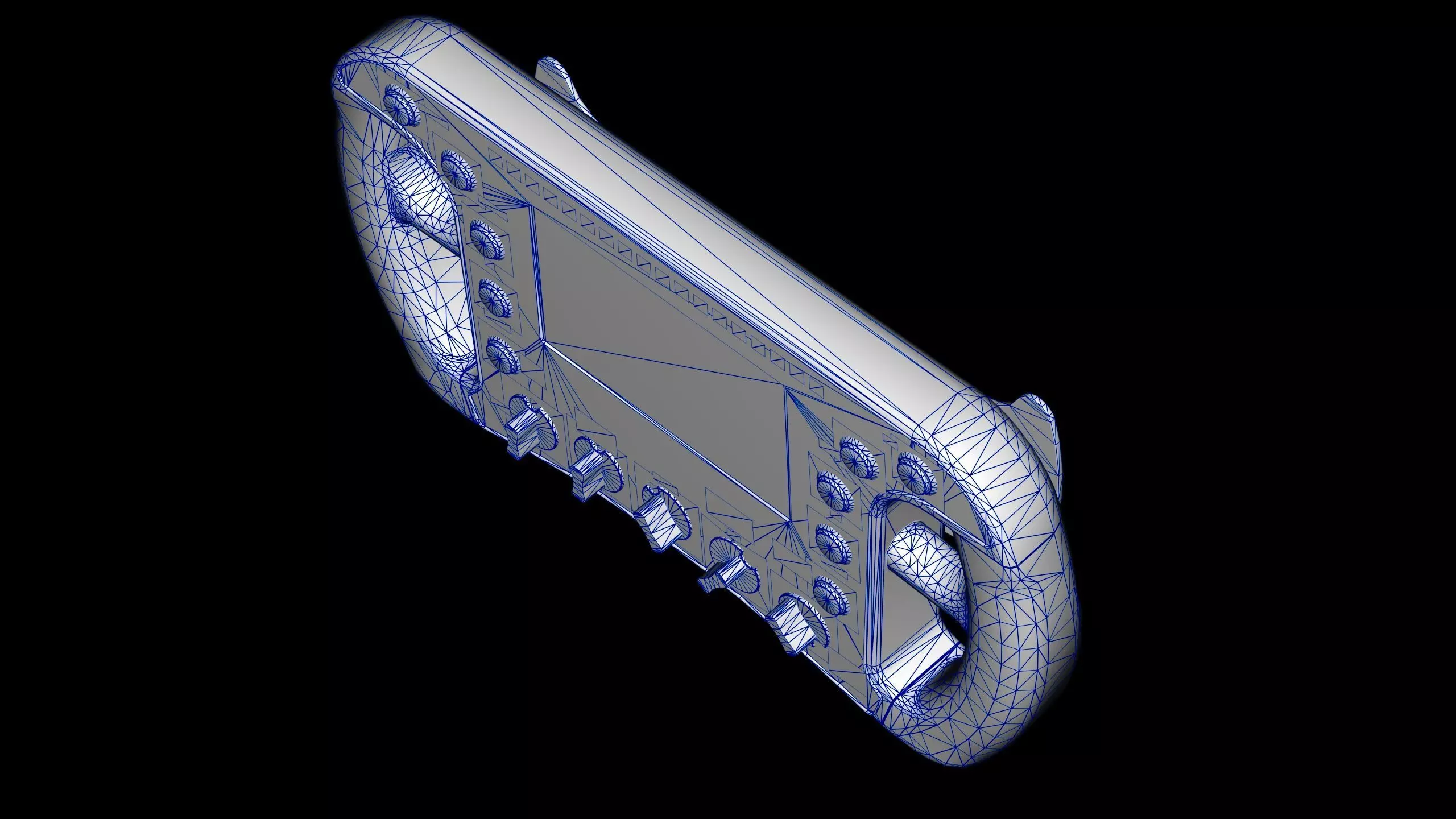 GT3 Racing Steering Wheel Low-poly 3D model_16