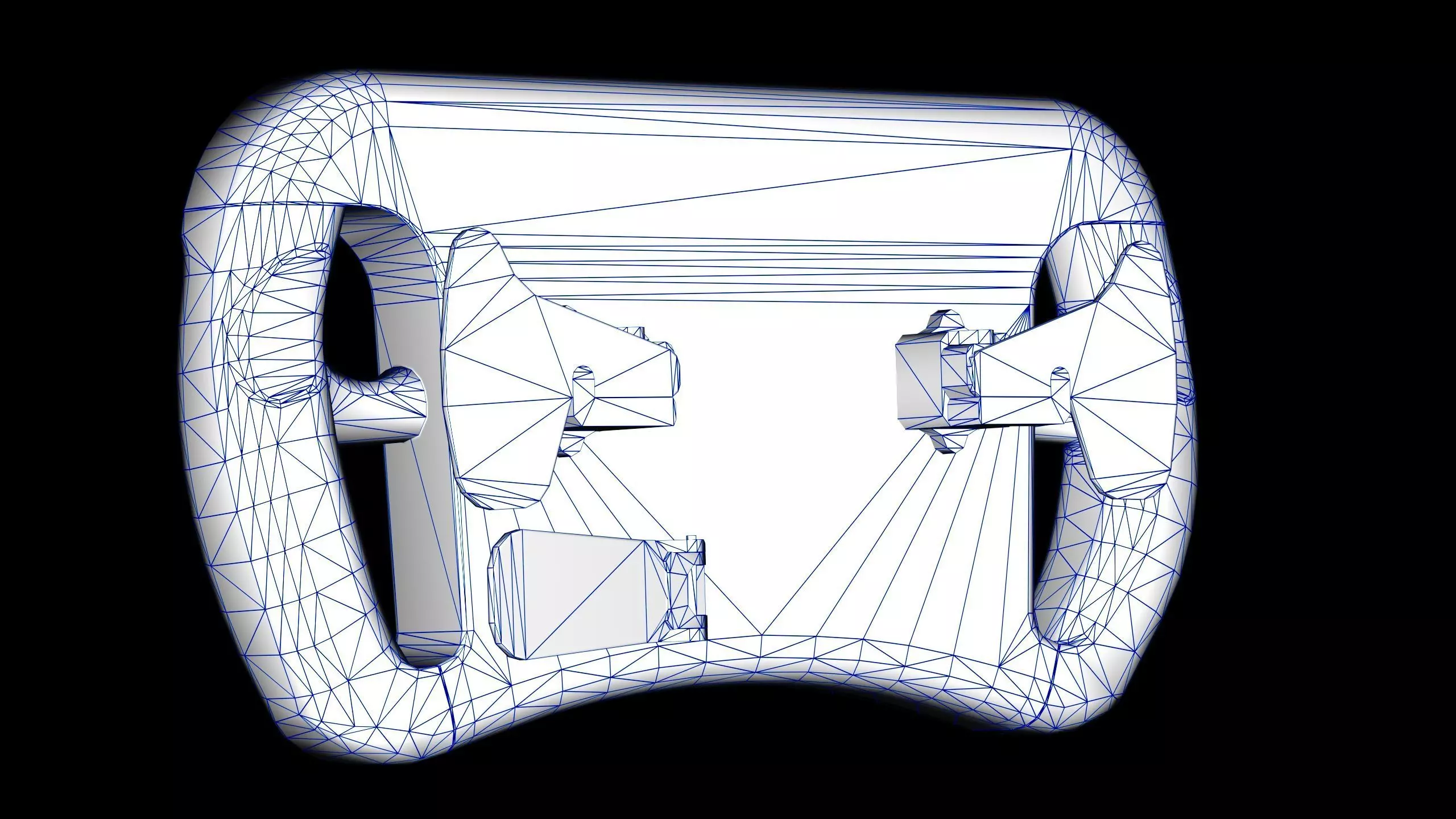GT3 Racing Steering Wheel Low-poly 3D model_17