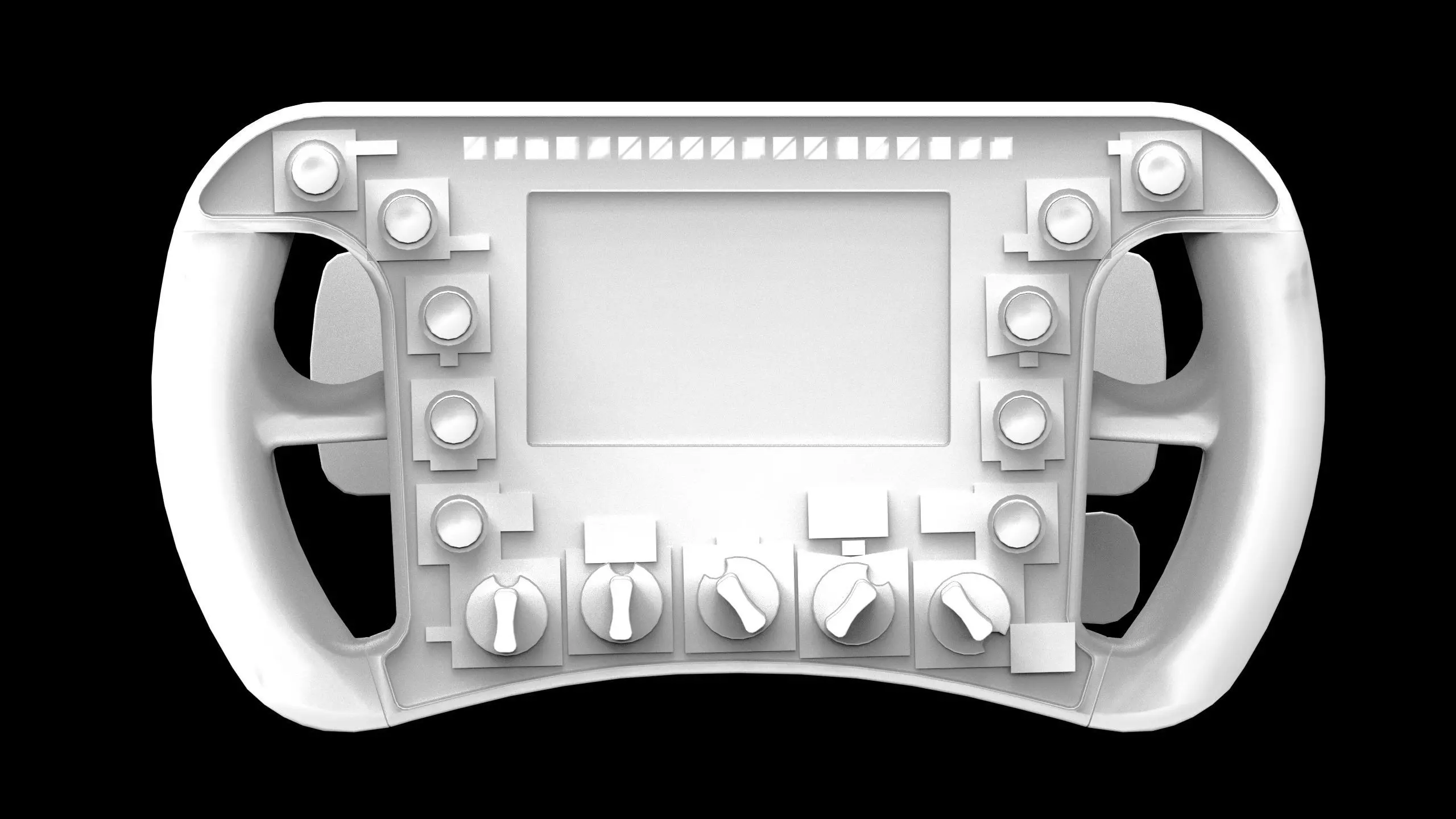 GT3 Racing Steering Wheel Low-poly 3D model_6