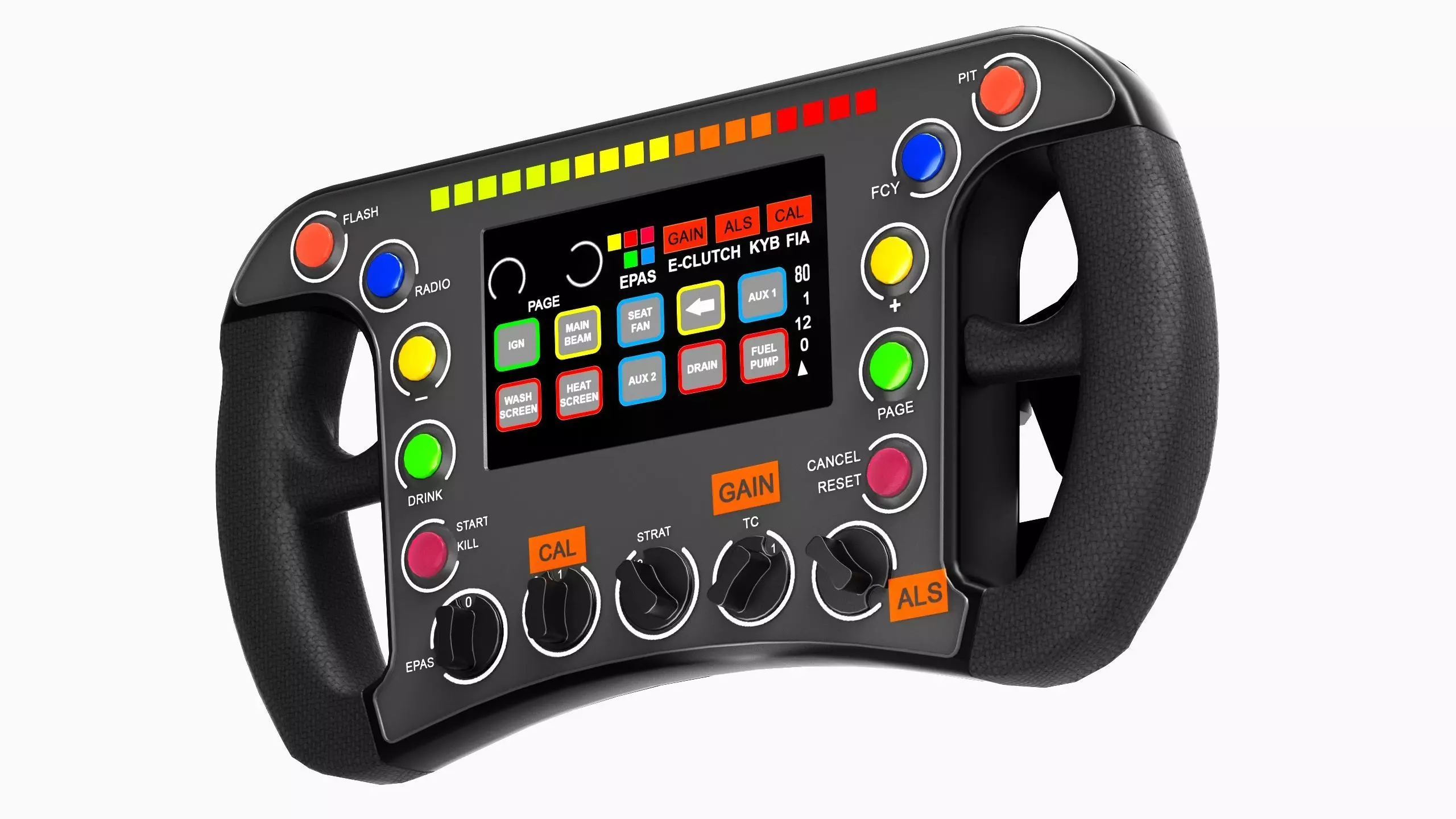 GT3 Racing Steering Wheel Low-poly 3D model_1