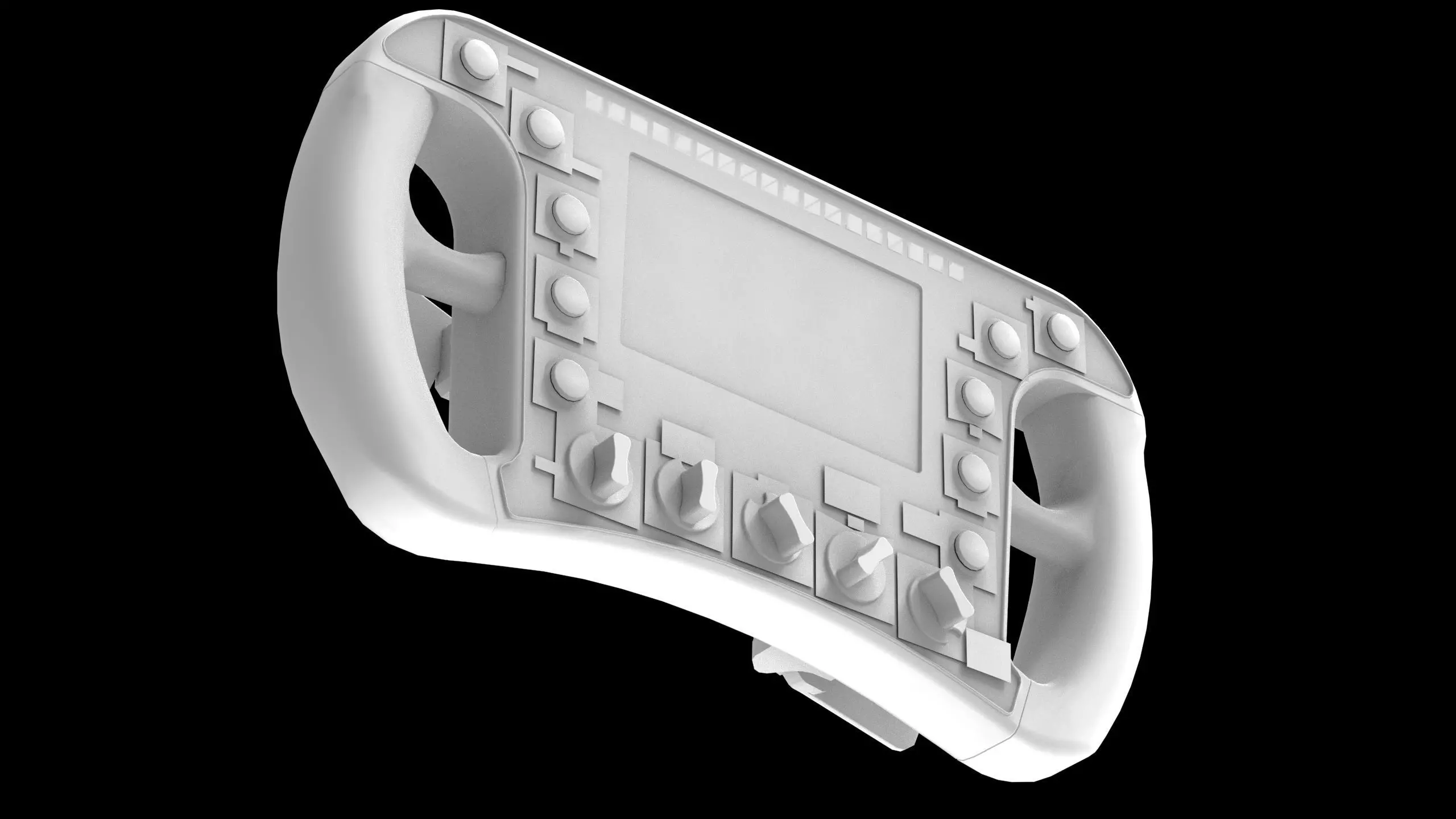 GT3 Racing Steering Wheel Low-poly 3D model_9