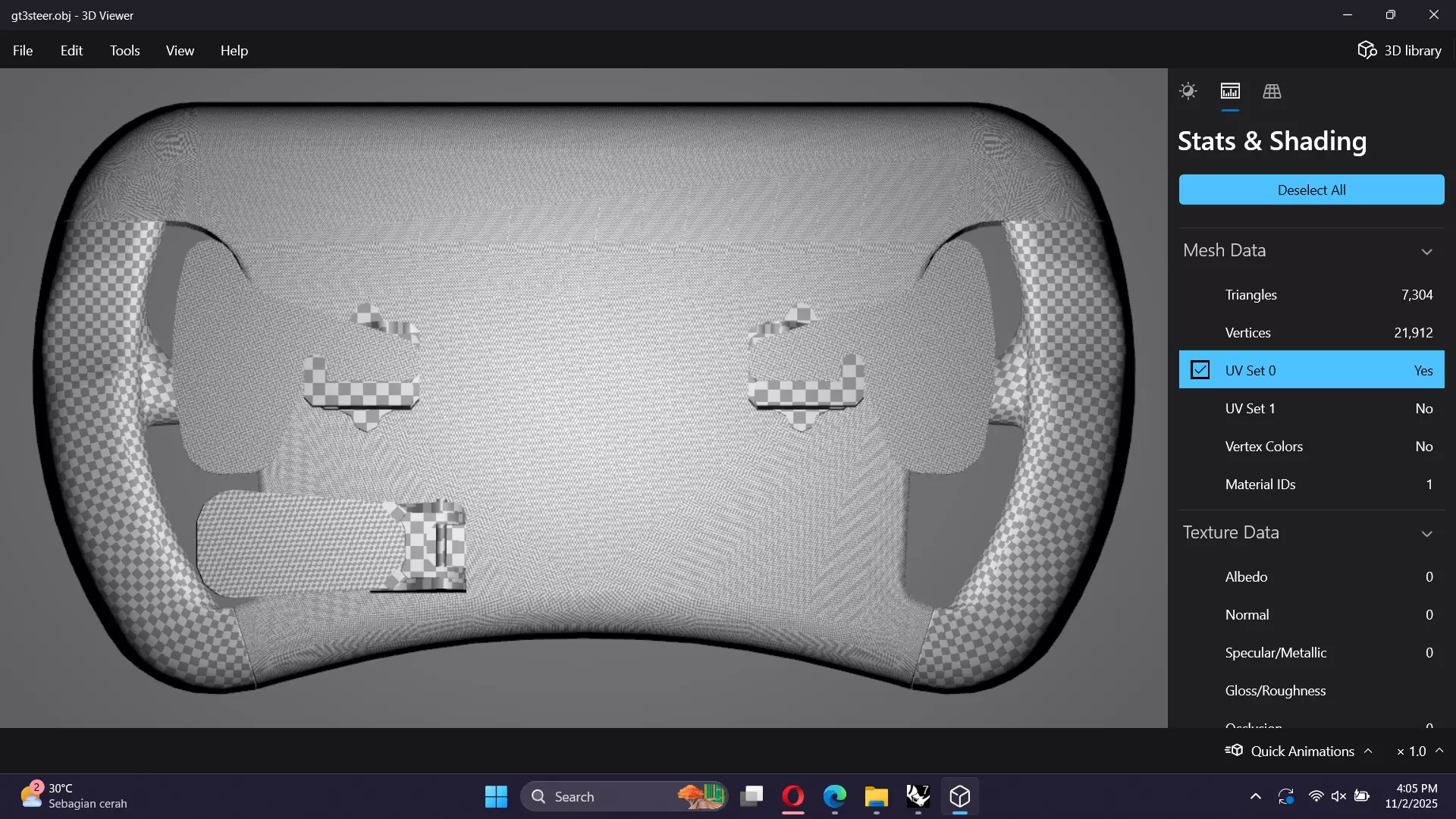 GT3 Racing Steering Wheel Low-poly 3D model_21