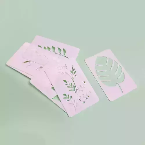 Leaf Stencil - Nature Plants Silhouette