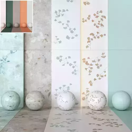 Marca Corona Lilysuite - Botanical -Solid Wall Tiles - Set of 11