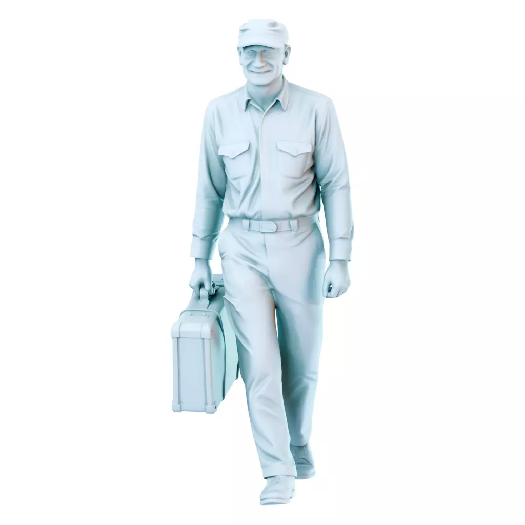 Everyday Life in the 1950s Vintage Figures Collection 3D print model_1