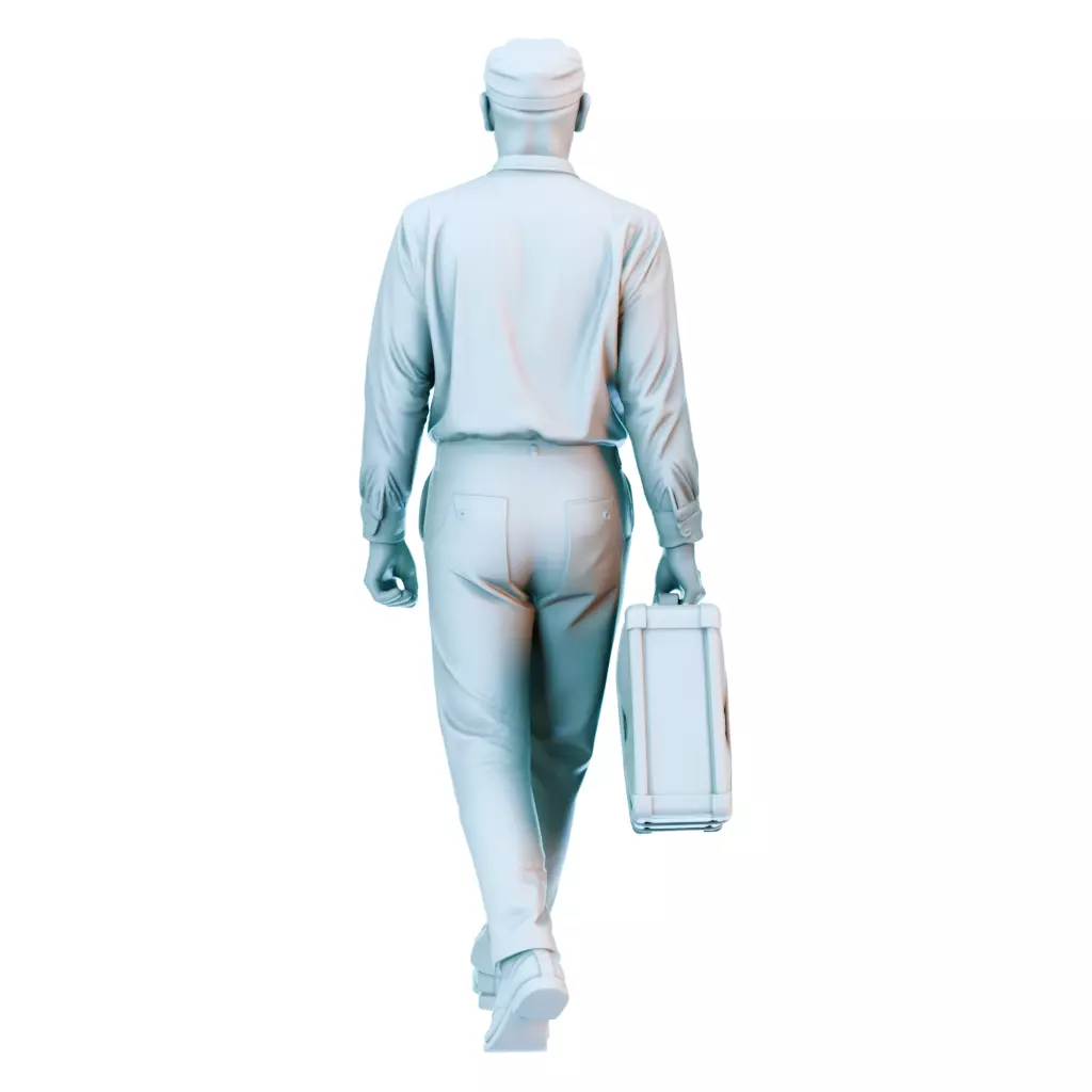 Everyday Life in the 1950s Vintage Figures Collection 3D print model_4