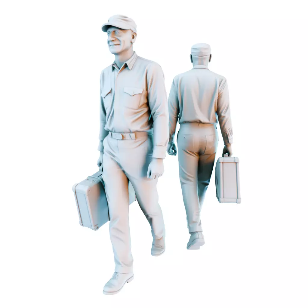 Everyday Life in the 1950s Vintage Figures Collection 3D print model_0