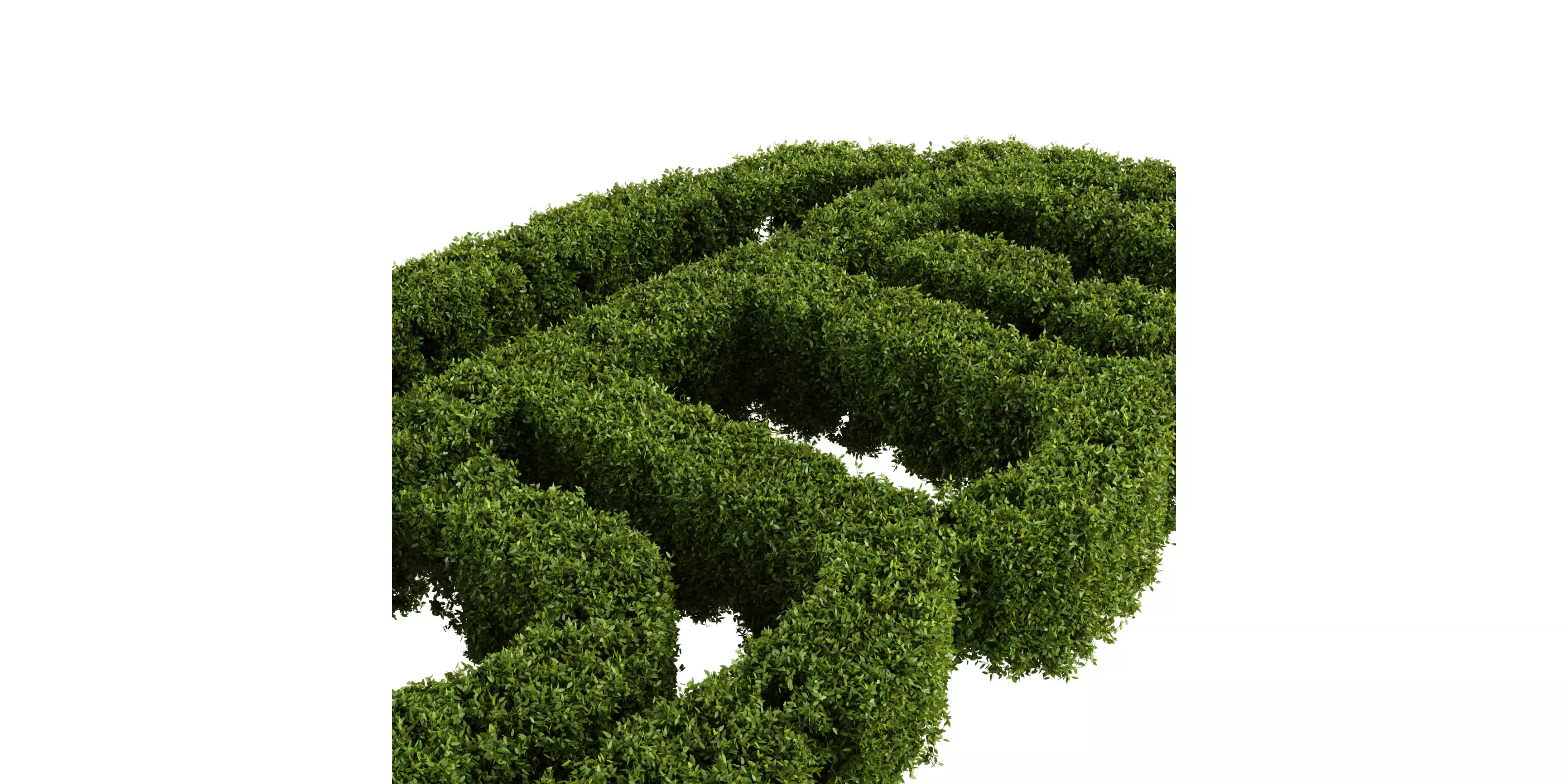 Cut Hedge 1m Free low-poly 3D model_2