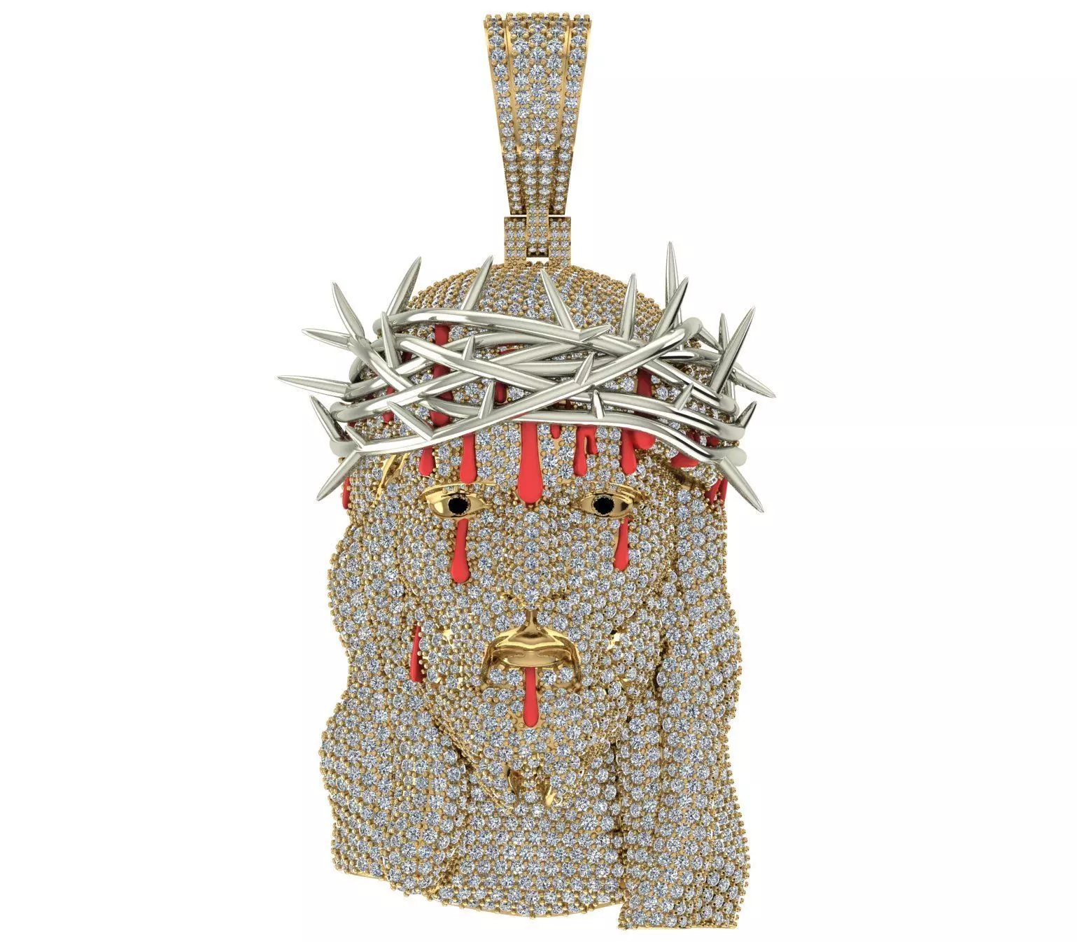 Jesus Pendant 5 3D print model 3D print model_0