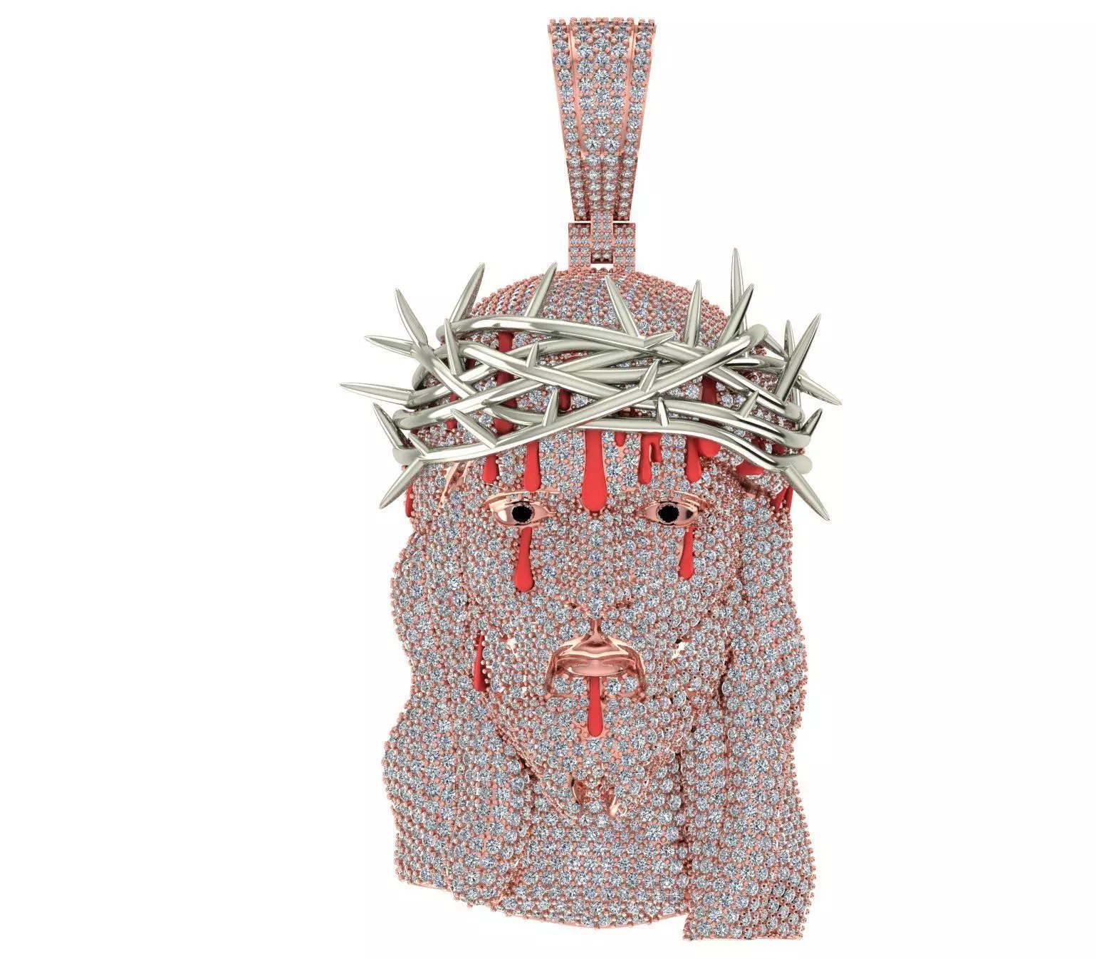 Jesus Pendant 5 3D print model 3D print model_3