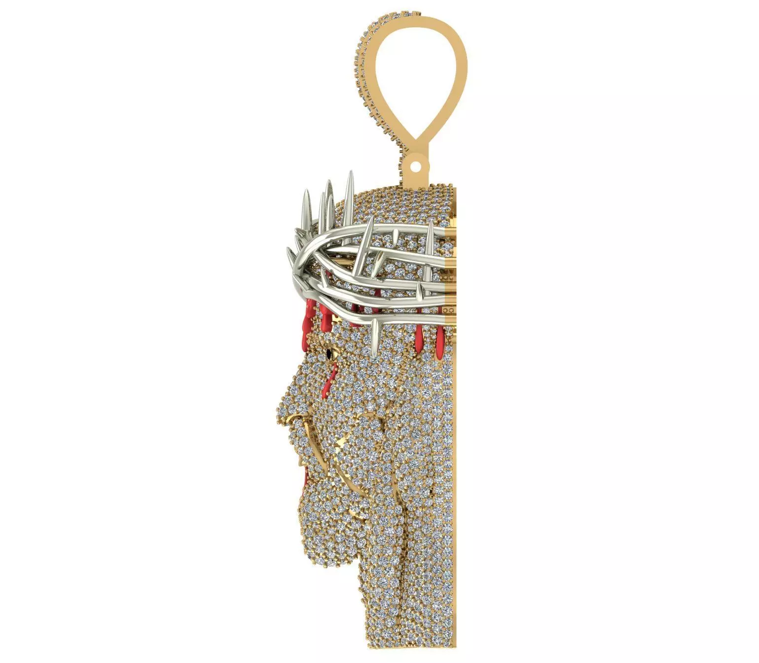 Jesus Pendant 5 3D print model 3D print model_2