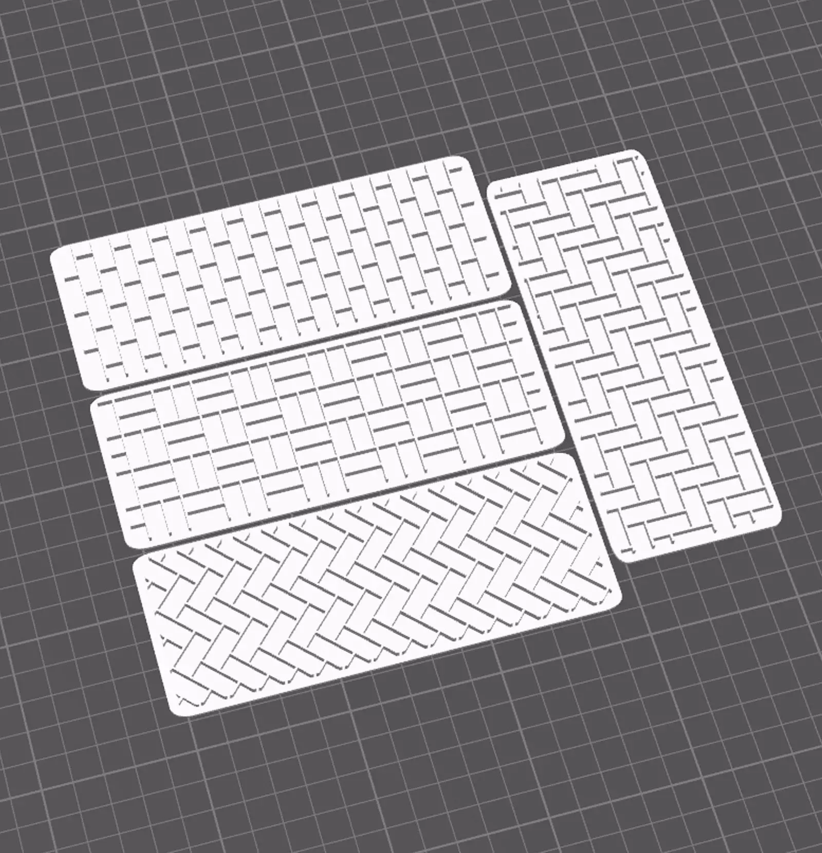 Texture Stamps - Brick Mosaic Parquet Wood Floors Pattern 3D print model_2