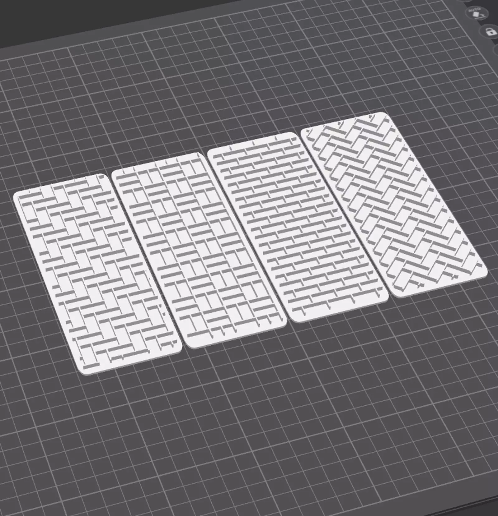 Texture Stamps - Brick Mosaic Parquet Wood Floors Pattern 3D print model_0