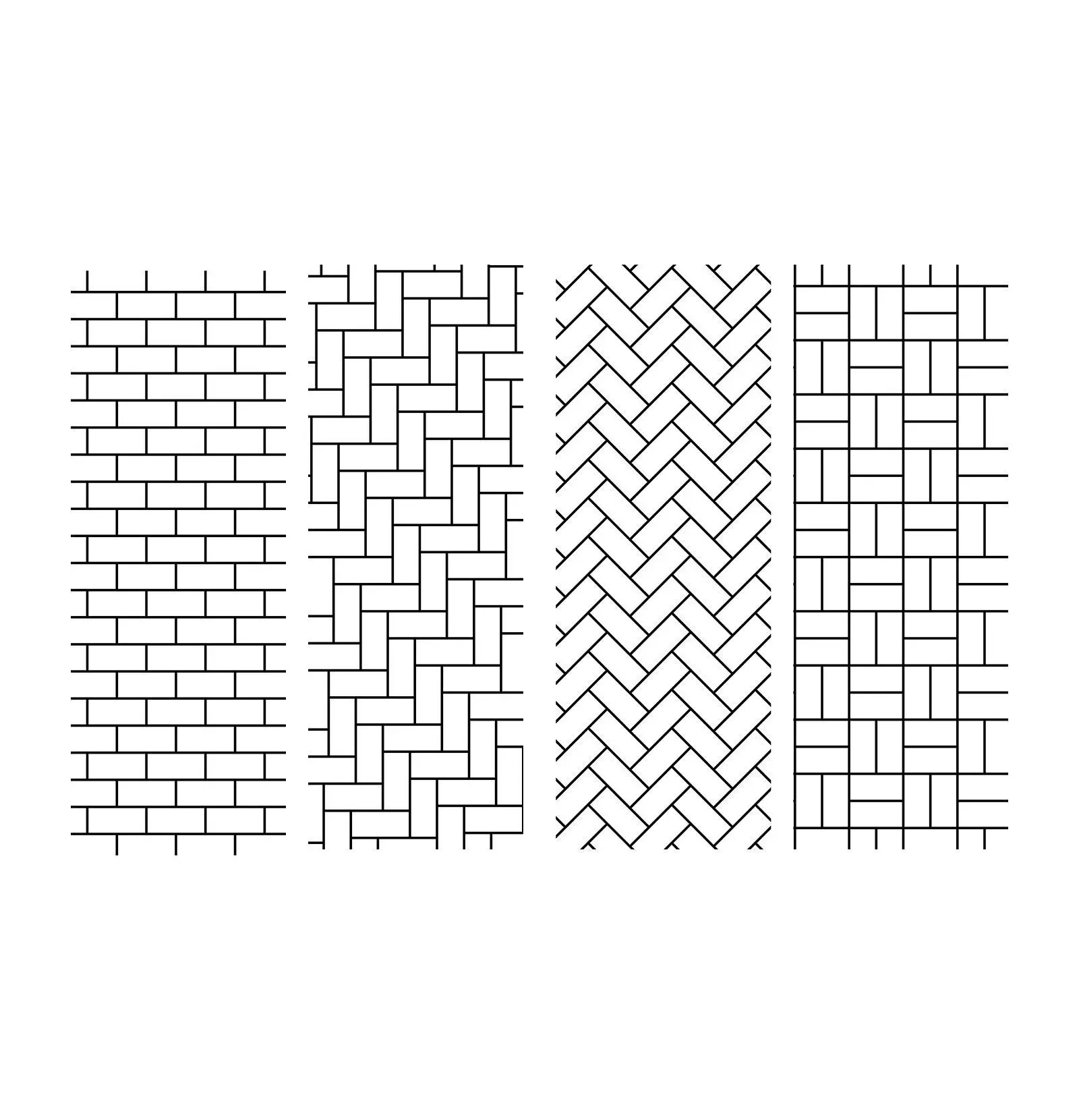 Texture Stamps - Brick Mosaic Parquet Wood Floors Pattern 3D print model_1