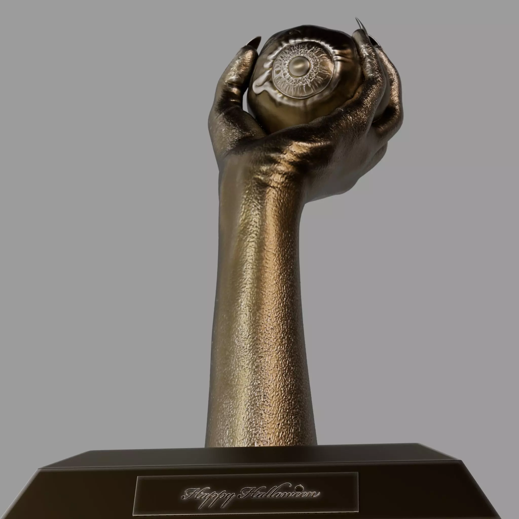 Halloween Eyeball Trophy 3D print model_3