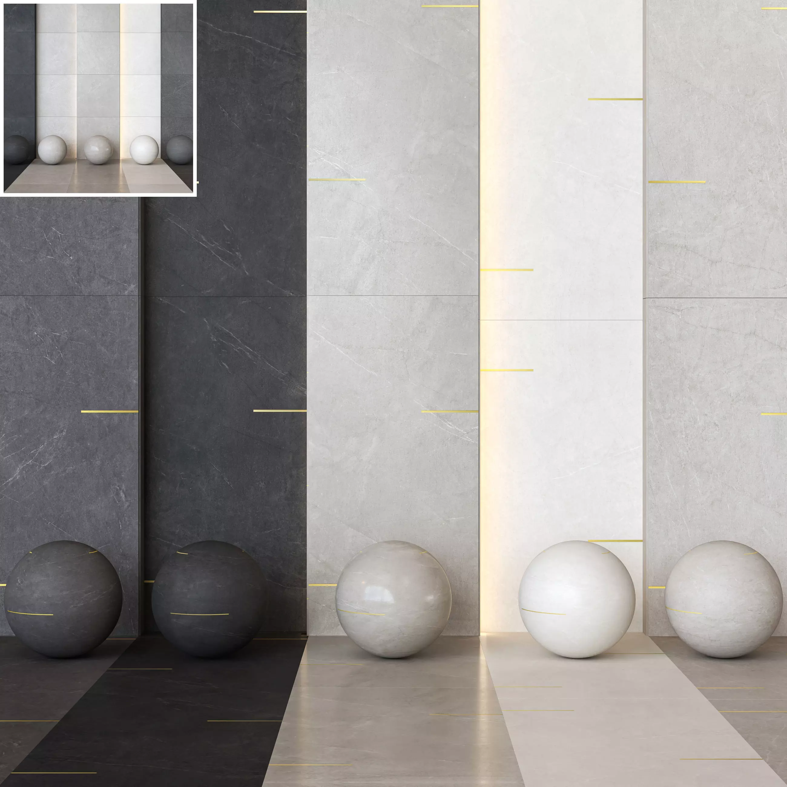 Marca Corona Arkistone - Multi-Format Stone tiles - Set of 30 Texture_0