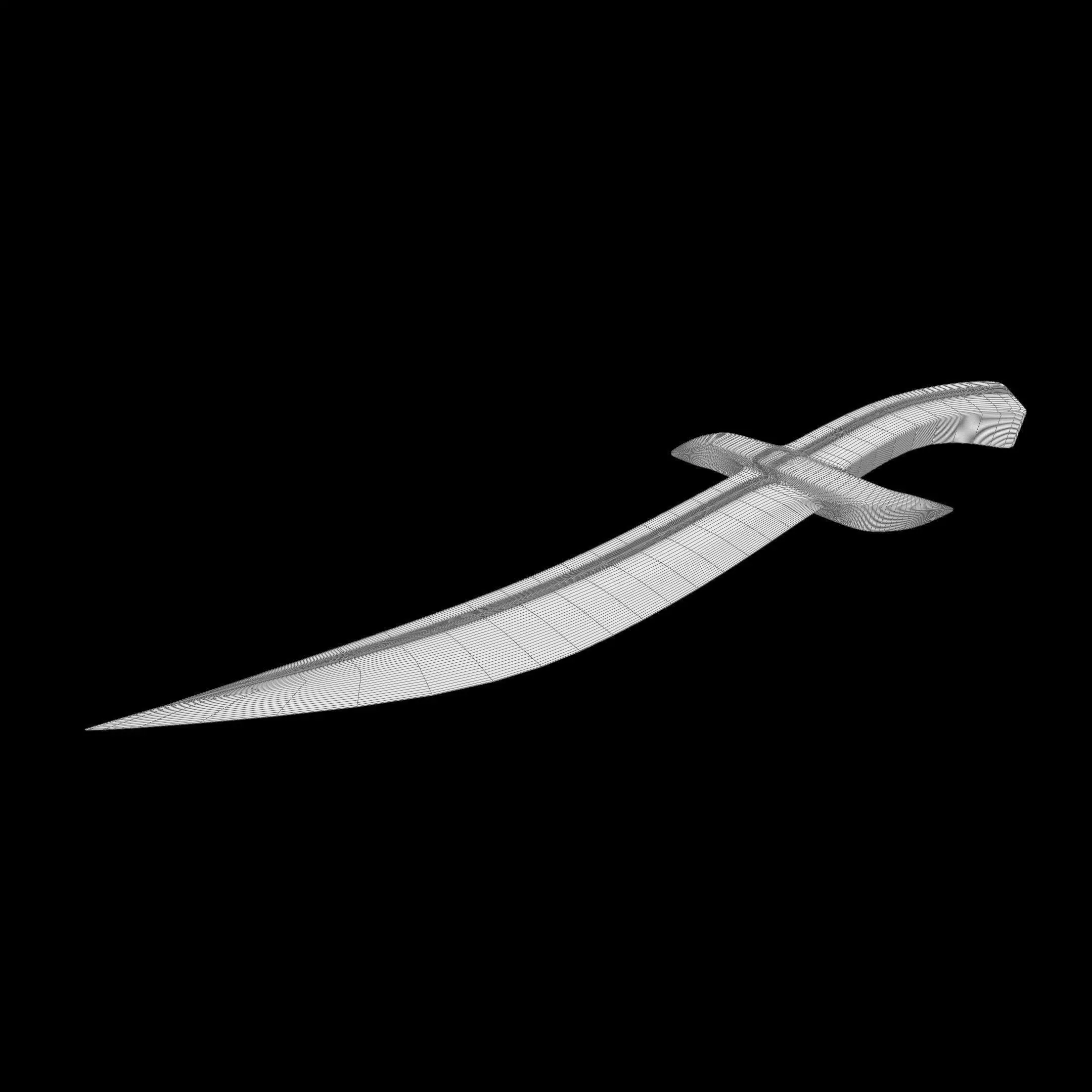 Knife Series 01 PBR 4K Damascus Steel 3D model_14