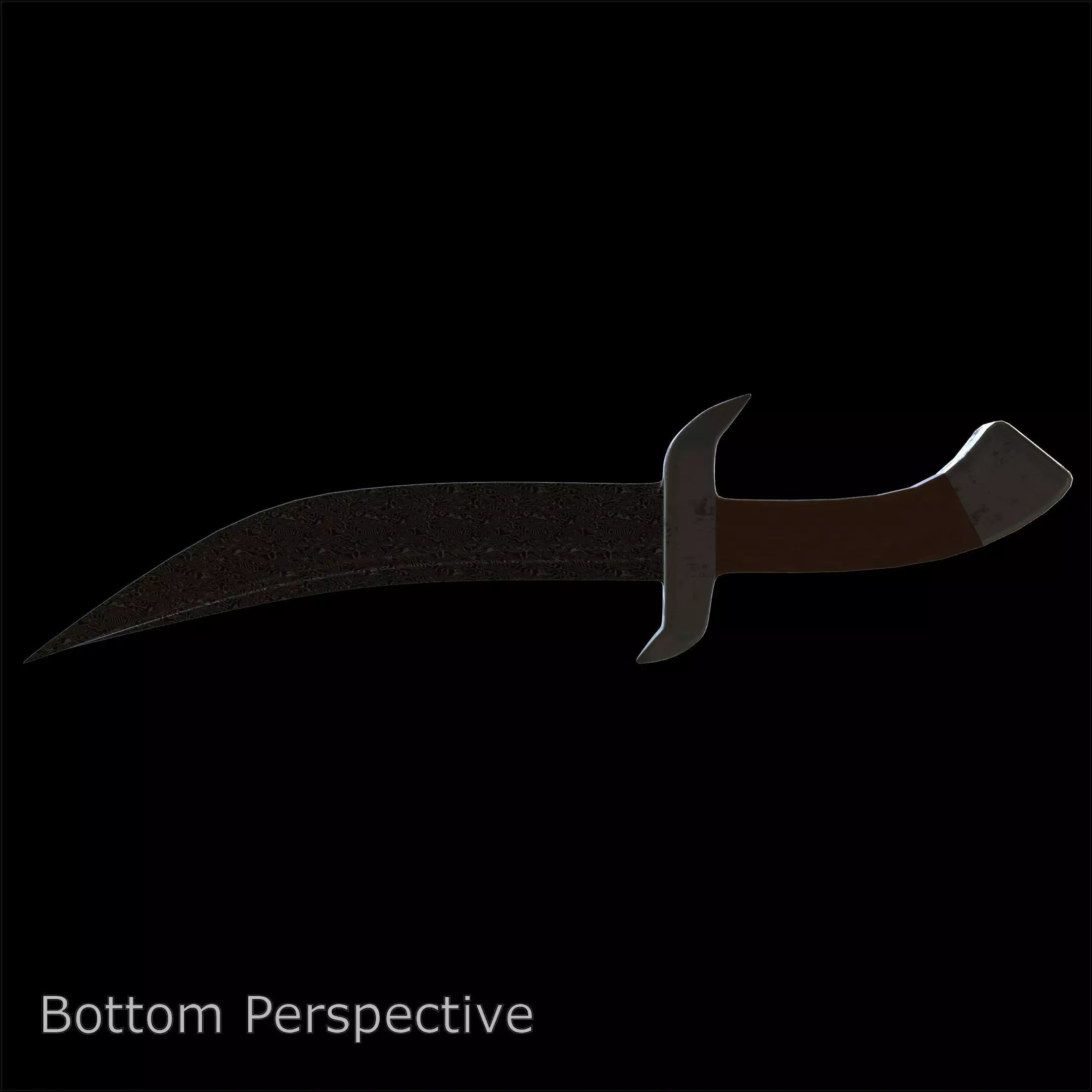 Knife Series 01 PBR 4K Damascus Steel 3D model_1
