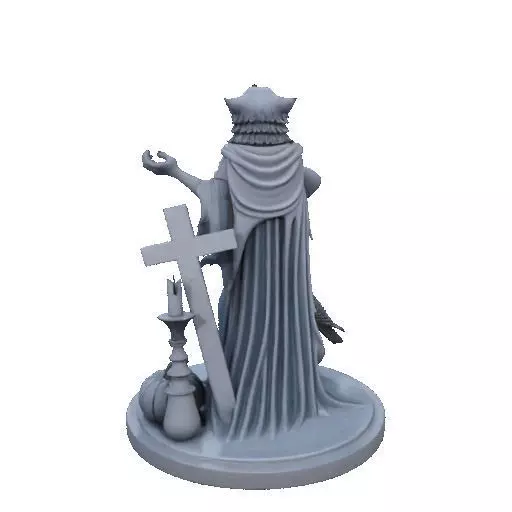 2713COLOR Werewolf Howling with Skull 3D Model Halloween 3D print model_28