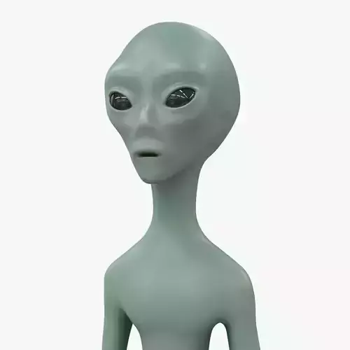 Alien character Low-poly 3D model