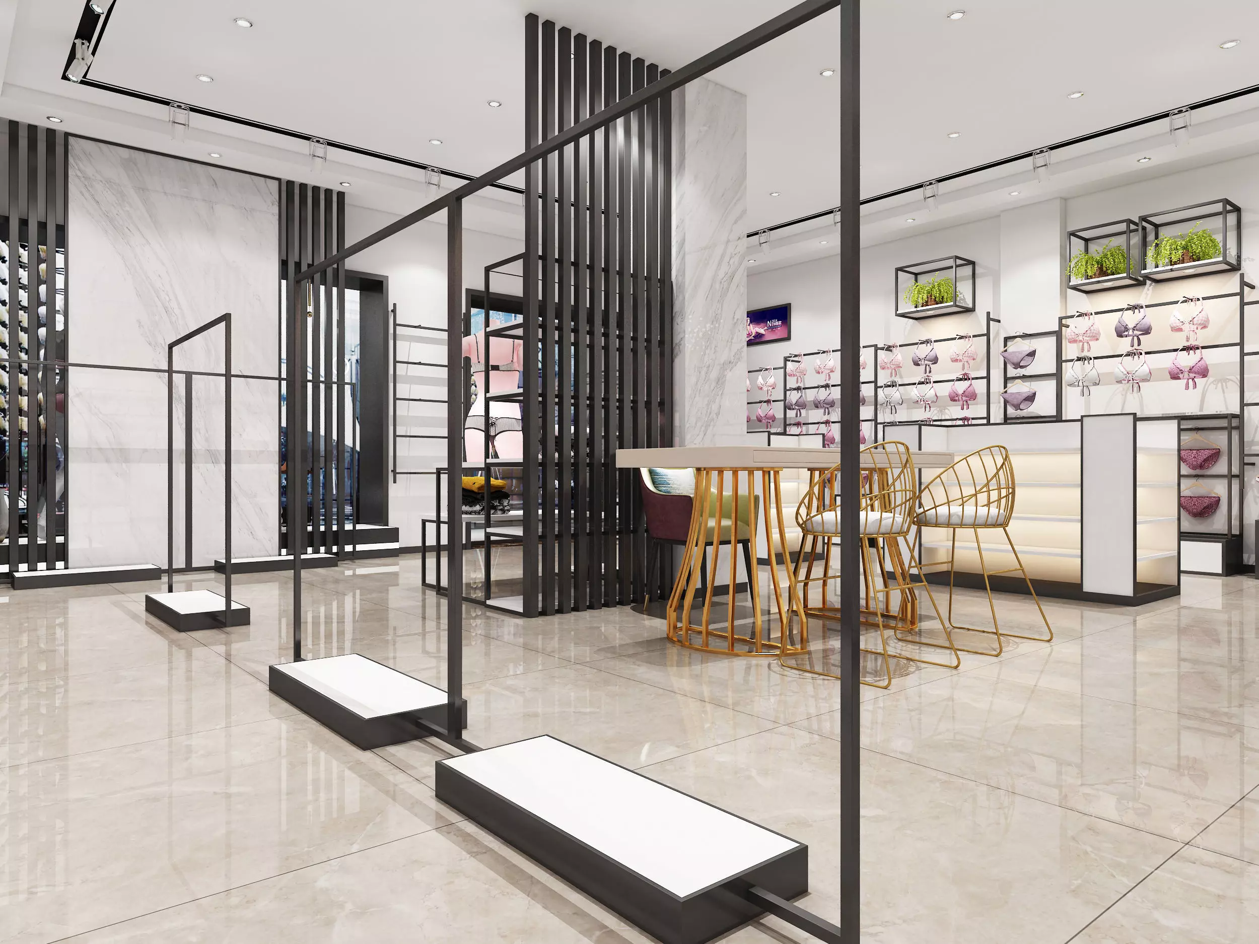 lingerie shop Low-poly 3D model_3