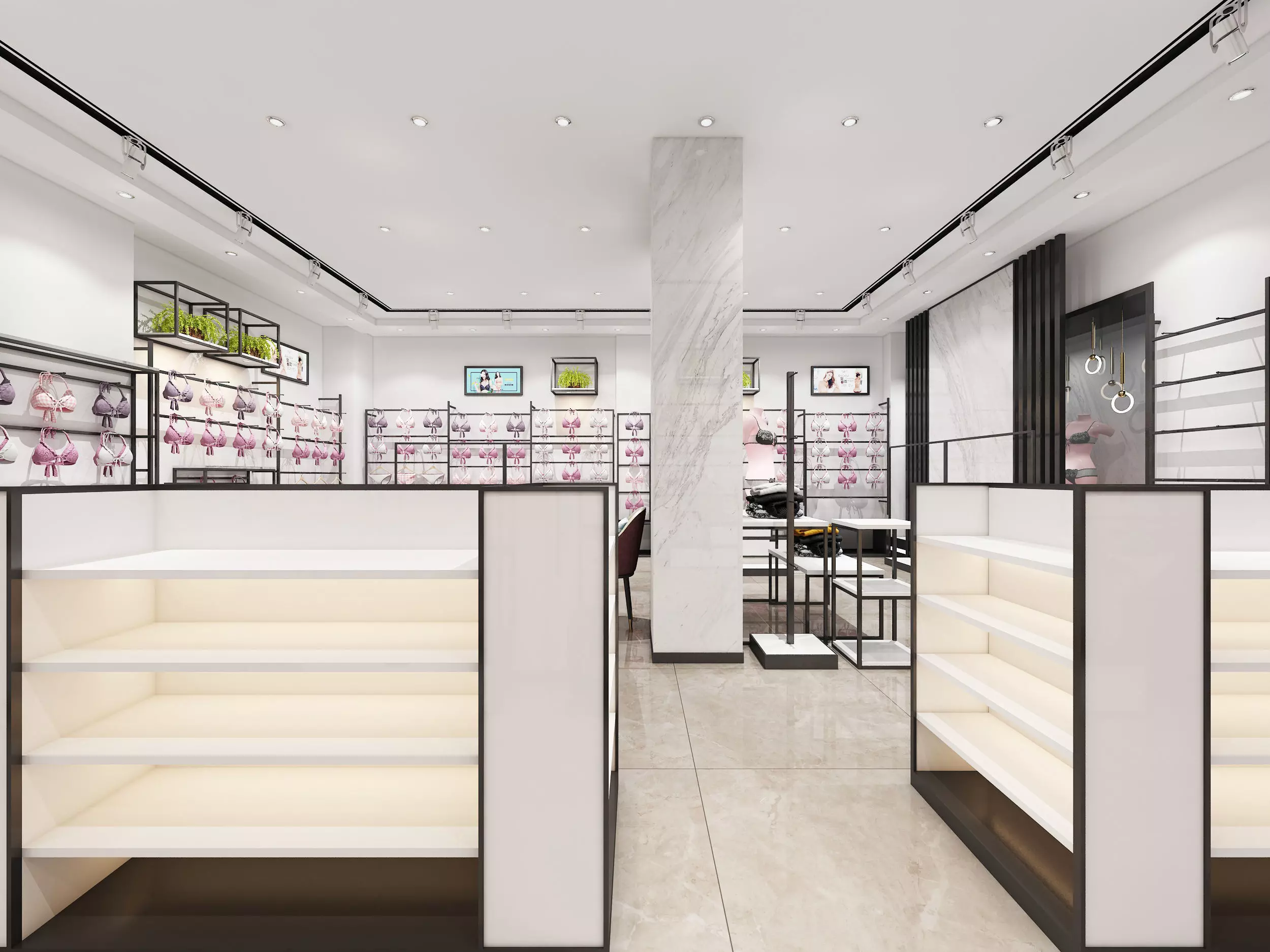 lingerie shop Low-poly 3D model_4