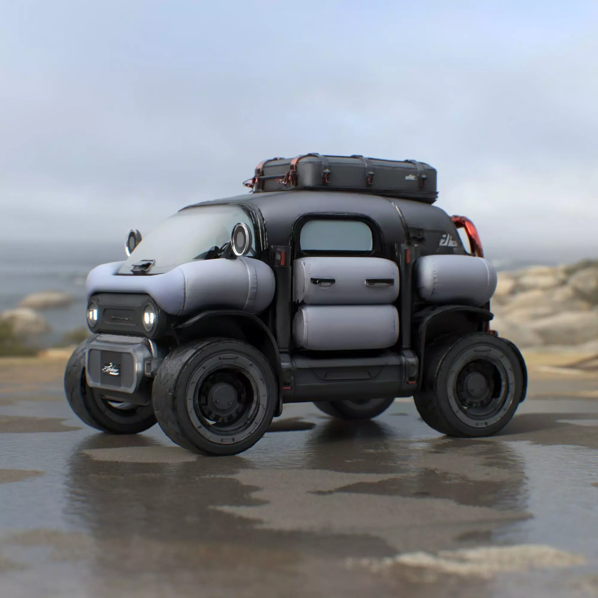 Futuristic Off-Road Concept Vehicle 3D model_0