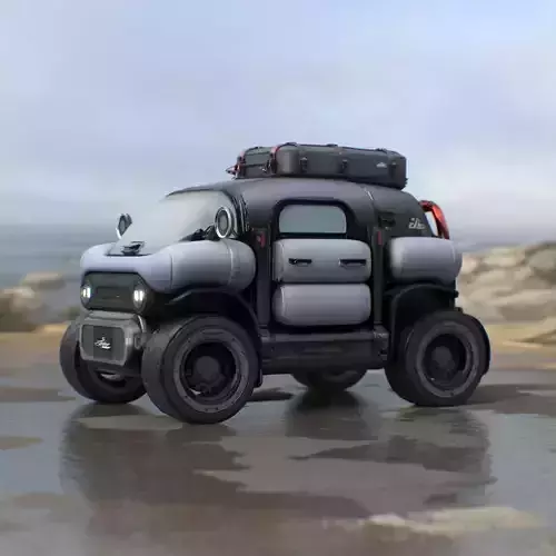 Futuristic Off-Road Concept Vehicle