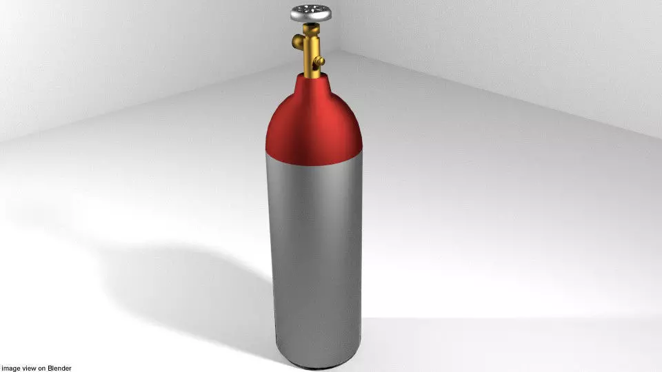 Gas Tank - Cylinder Type 2 3D model_0