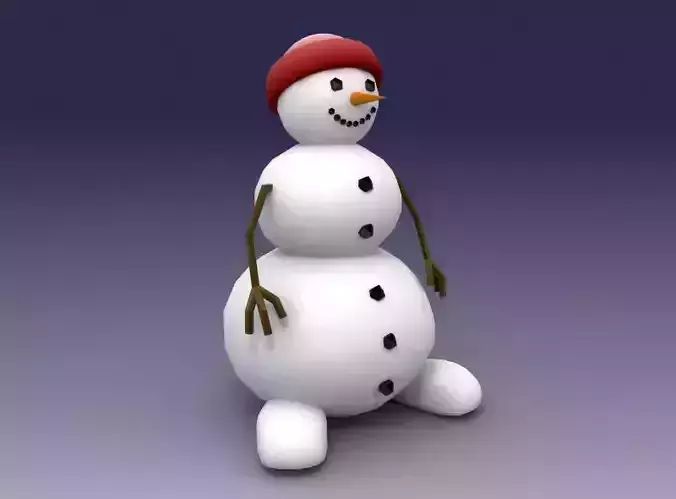 Snowman Character 3D Model