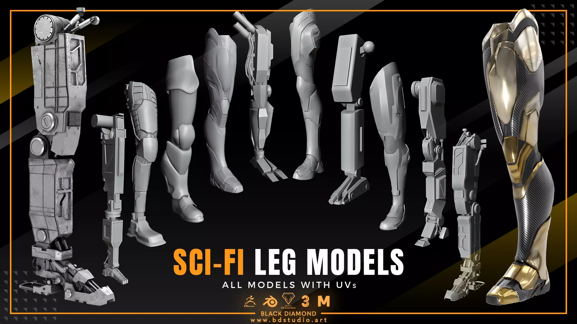 SCI FI LEG MODELS Free 3D model_2