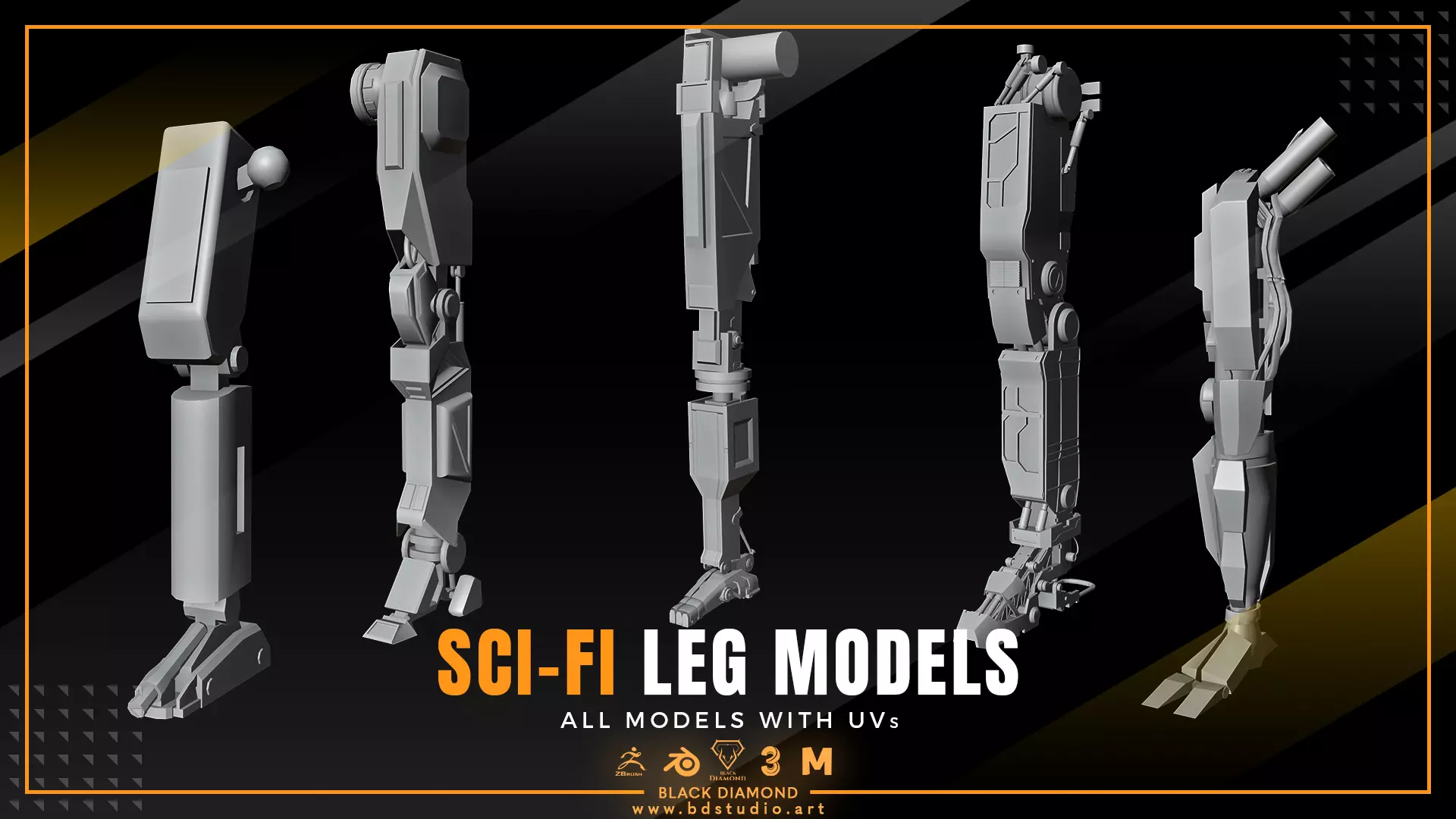 SCI FI LEG MODELS Free 3D model_7