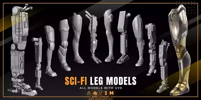 SCI FI LEG MODELS Free 3D model