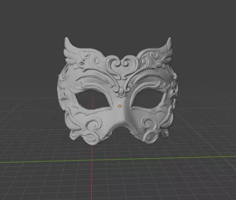 Anime Girl Half Face Mask Stylish Cosplay 3D Print STL 3D print model_1