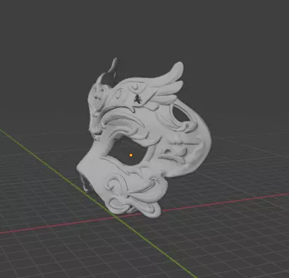 Anime Girl Half Face Mask Stylish Cosplay 3D Print STL 3D print model_3