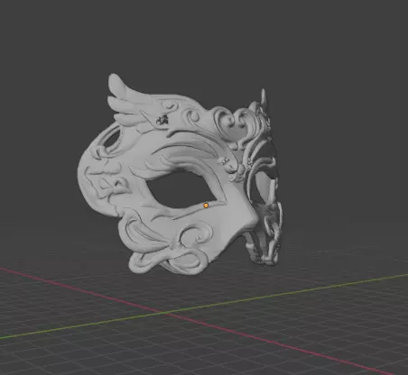 Anime Girl Half Face Mask Stylish Cosplay 3D Print STL 3D print model_2