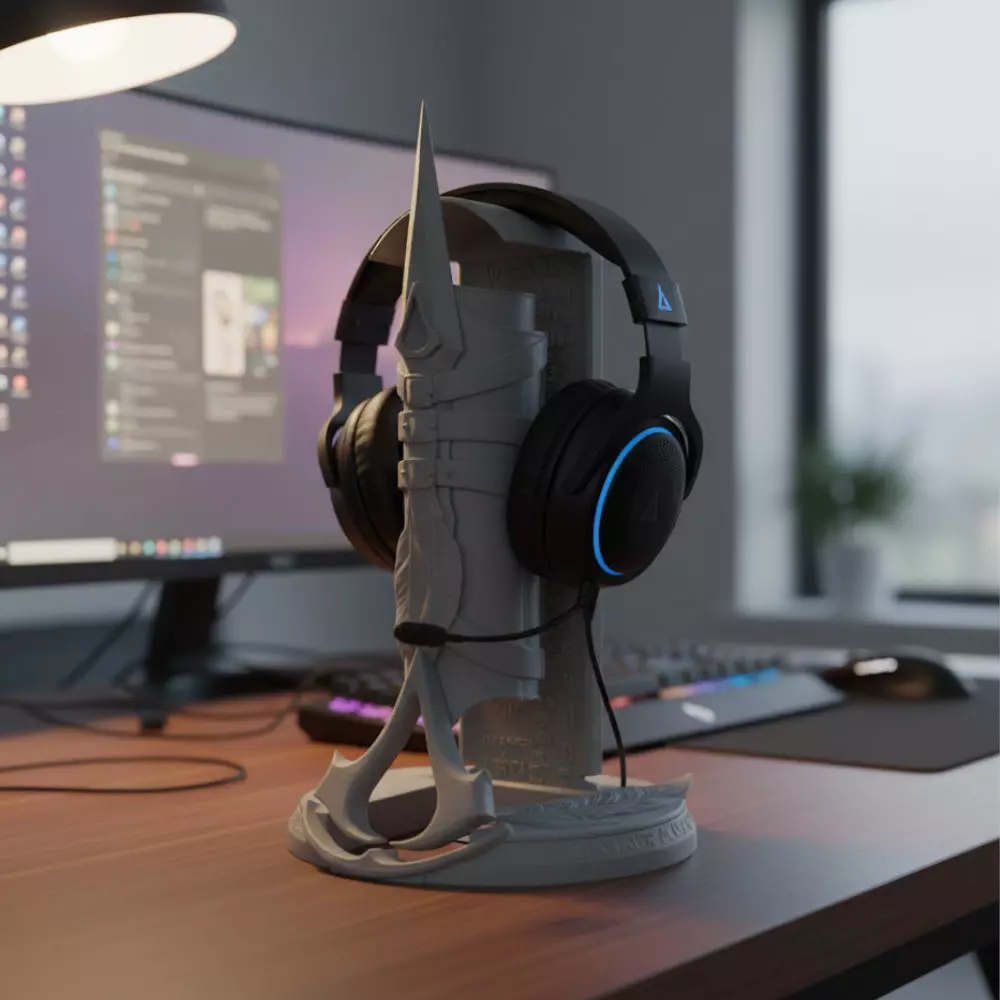 Assassins Creed Inspired Headset Holder 3D Print Model STL 3D print model_0