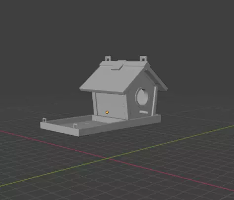 Home Shape Bird Feeder and Bird House 3D print model_2