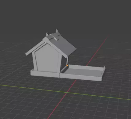 Home Shape Bird Feeder and Bird House 3D print model_4