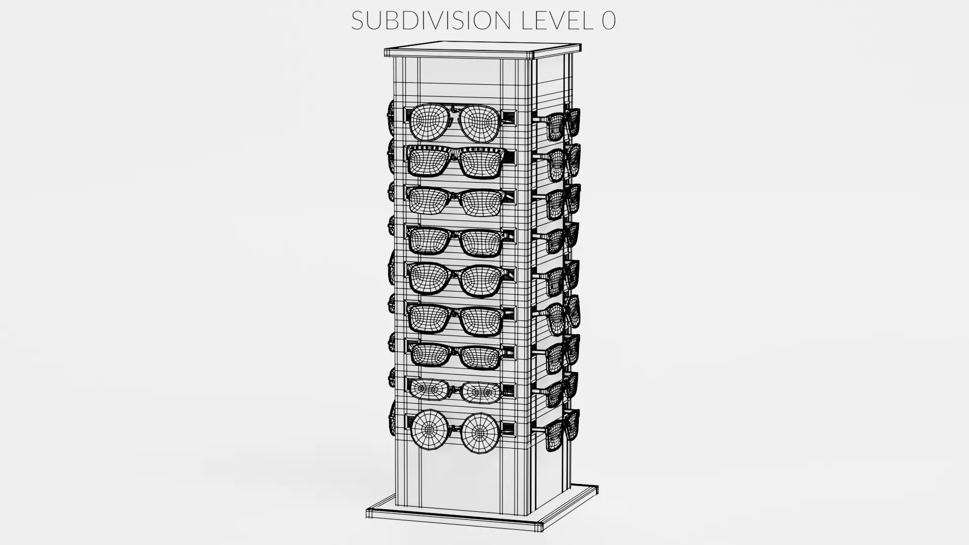 -Sunglasses on Stand V1- 3D model_10