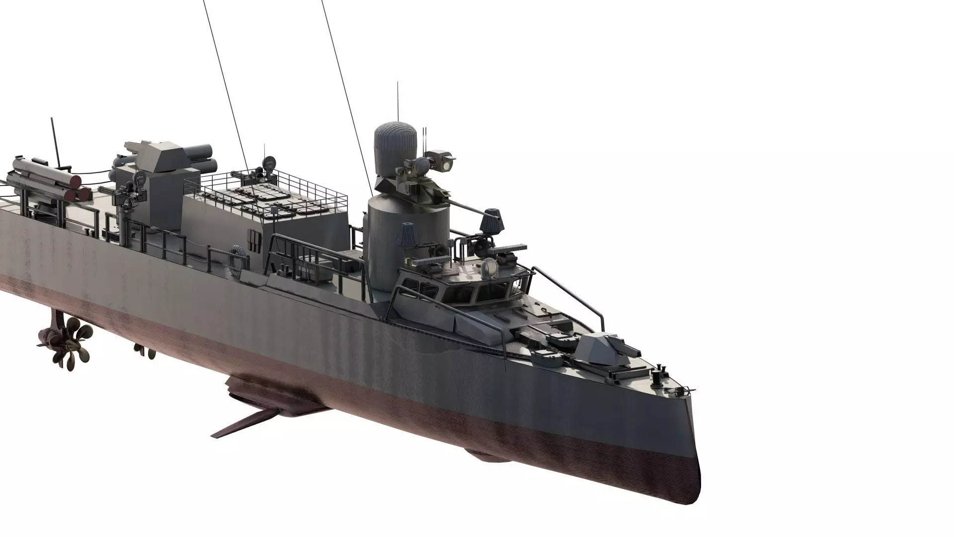 GUIDED MISSILE FAST ATTACK BOAT DESIGN 3D model_3