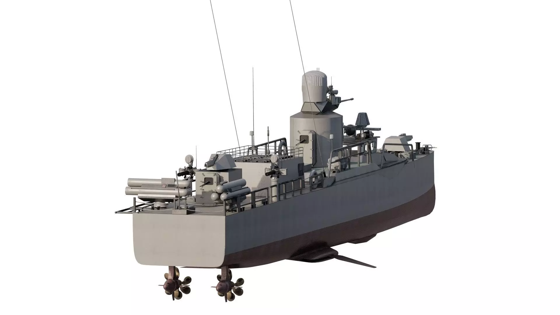 GUIDED MISSILE FAST ATTACK BOAT DESIGN 3D model_5