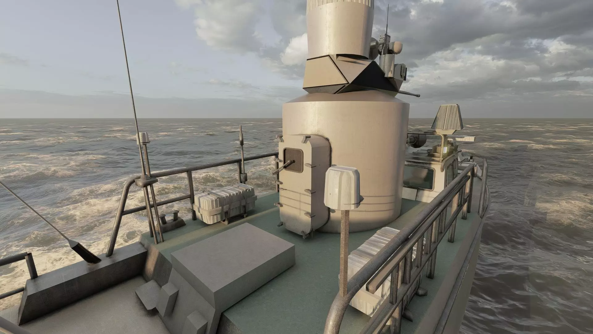 GUIDED MISSILE FAST ATTACK BOAT DESIGN 3D model_33