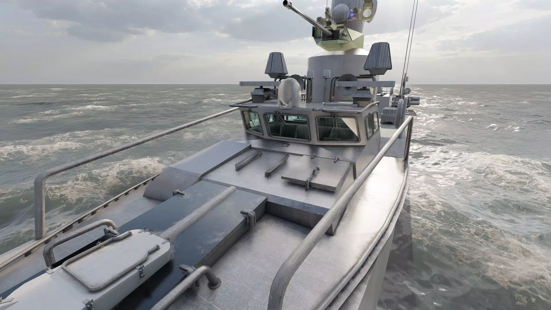 GUIDED MISSILE FAST ATTACK BOAT DESIGN 3D model_19