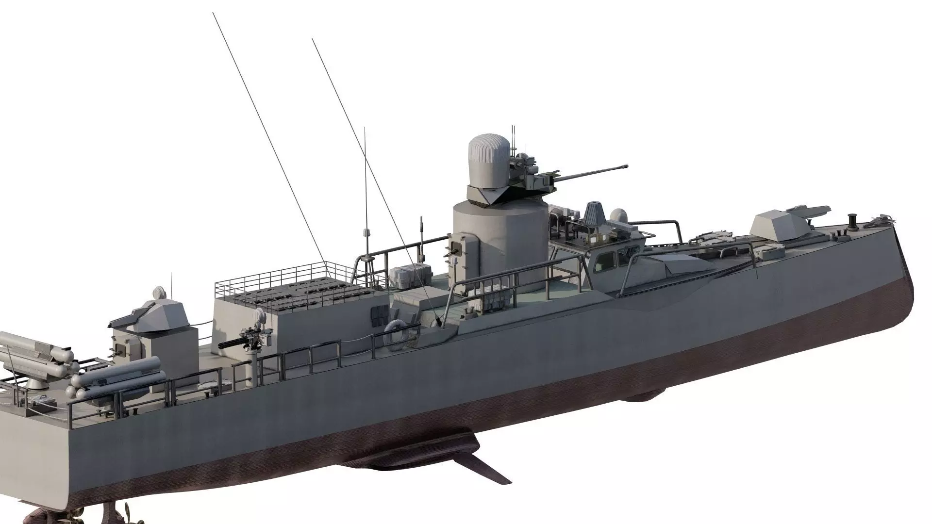 GUIDED MISSILE FAST ATTACK BOAT DESIGN 3D model_4