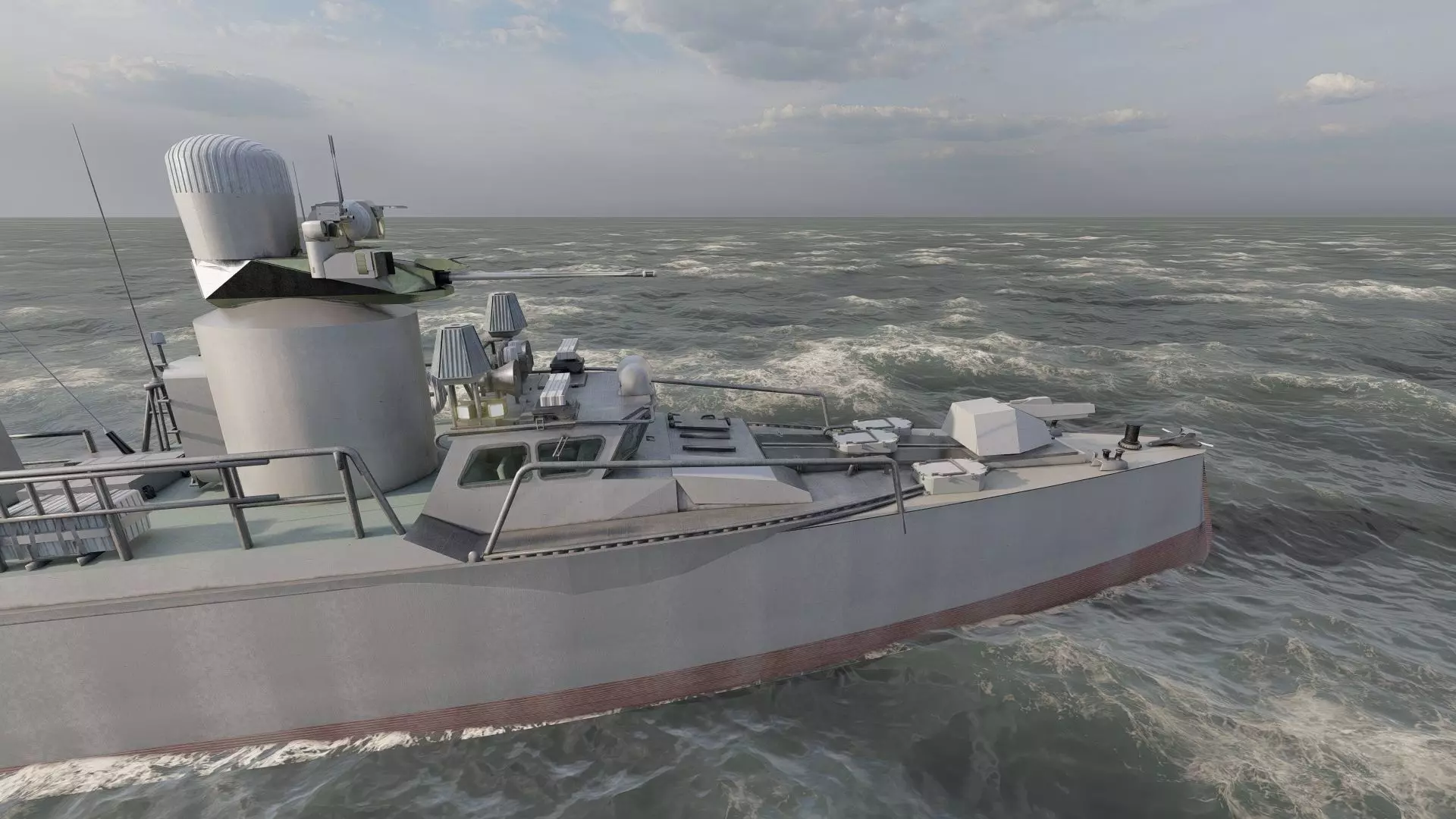 GUIDED MISSILE FAST ATTACK BOAT DESIGN 3D model_16